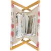 Ambesonne Roses Magazine and Book Holder, Flowers Petals and Buds on Plain Backdrop Valentines Day Themed Print, Floor Rack Decor for Interior of Home & Office, 22″ x 19″, Vermilion Emerald White(Eggshell Coral)