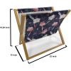 Ambesonne Roses Magazine and Book Holder, Flowers Petals and Buds on Plain Backdrop Valentines Day Themed Print, Floor Rack Decor for Interior of Home & Office, 22″ x 19″, Vermilion Emerald White(Indigo Pale Ruby)