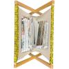 Ambesonne Roses Magazine and Book Holder, Flowers Petals and Buds on Plain Backdrop Valentines Day Themed Print, Floor Rack Decor for Interior of Home & Office, 22″ x 19″, Vermilion Emerald White(Pale Coffee Yellow)