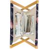 Ambesonne Roses Magazine and Book Holder, Flowers Petals and Buds on Plain Backdrop Valentines Day Themed Print, Floor Rack Decor for Interior of Home & Office, 22″ x 19″, Vermilion Emerald White(Indigo Pale Ruby)
