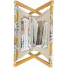 Ambesonne Roses Magazine and Book Holder, Flowers Petals and Buds on Plain Backdrop Valentines Day Themed Print, Floor Rack Decor for Interior of Home & Office, 22″ x 19″, Vermilion Emerald White(Earth Yellow Taupe)