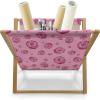 Ambesonne Roses Magazine and Book Holder, Flowers Petals and Buds on Plain Backdrop Valentines Day Themed Print, Floor Rack Decor for Interior of Home & Office, 22″ x 19″, Vermilion Emerald White(Pink Raspberry)