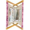 Ambesonne Roses Magazine and Book Holder, Flowers Petals and Buds on Plain Backdrop Valentines Day Themed Print, Floor Rack Decor for Interior of Home & Office, 22″ x 19″, Vermilion Emerald White(Pink Raspberry)