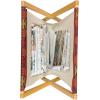 Ambesonne Roses Magazine and Book Holder, Flowers Petals and Buds on Plain Backdrop Valentines Day Themed Print, Floor Rack Decor for Interior of Home & Office, 22″ x 19″, Vermilion Emerald White(Cinnamon and Multicolour)