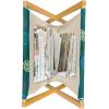 Ambesonne Roses Magazine and Book Holder, Flowers Petals and Buds on Plain Backdrop Valentines Day Themed Print, Floor Rack Decor for Interior of Home & Office, 22″ x 19″, Vermilion Emerald White(Dark Teal Multicolour)