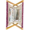 Ambesonne Roses Magazine and Book Holder, Flowers Petals and Buds on Plain Backdrop Valentines Day Themed Print, Floor Rack Decor for Interior of Home & Office, 22″ x 19″, Vermilion Emerald White(Dark Magenta Plum)