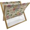 Ambesonne Donut Magazine and Book Holder, Pastel Colored Dessert Sweets Sprinkles and Hearts Valentine’s Day Theme Print, Floor Rack Decor for Interior of Home & Office, 22″ x 19″, Pink and White(Eggshell Multicolor)