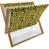 Ambesonne Donut Magazine and Book Holder, Pastel Colored Dessert Sweets Sprinkles and Hearts Valentine’s Day Theme Print, Floor Rack Decor for Interior of Home & Office, 22″ x 19″, Pink and White(Yellow Charcoal Grey)