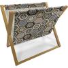 Ambesonne Floral Magazine and Book Holder, Rose Flowers Vintage Design Elements Petals Leaves Love Themed Valentines Image, Floor Rack Decor for Interior of Home & Office, 22″ x 19″, Red Grey Black(Pale Coffee Warm Taupe)
