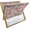 Ambesonne Floral Magazine and Book Holder, Rose Flowers Vintage Design Elements Petals Leaves Love Themed Valentines Image, Floor Rack Decor for Interior of Home & Office, 22″ x 19″, Red Grey Black(Beige Coral Maroon)
