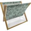 Ambesonne Floral Magazine and Book Holder, Rose Flowers Vintage Design Elements Petals Leaves Love Themed Valentines Image, Floor Rack Decor for Interior of Home & Office, 22″ x 19″, Red Grey Black(Seafoam Sage Green)