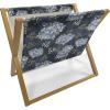 Ambesonne Floral Magazine and Book Holder, Rose Flowers Vintage Design Elements Petals Leaves Love Themed Valentines Image, Floor Rack Decor for Interior of Home & Office, 22″ x 19″, Red Grey Black(Pistachio Green Blue)