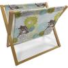 Ambesonne Floral Magazine and Book Holder, Rose Flowers Vintage Design Elements Petals Leaves Love Themed Valentines Image, Floor Rack Decor for Interior of Home & Office, 22″ x 19″, Red Grey Black(Yellow Green Pale Blue)