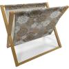 Ambesonne Floral Magazine and Book Holder, Rose Flowers Vintage Design Elements Petals Leaves Love Themed Valentines Image, Floor Rack Decor for Interior of Home & Office, 22″ x 19″, Red Grey Black(Sepia Amber Grey)