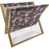Ambesonne Pride Day Magazine and Book Holder, LGBT Rainbow Hearts Valentines Watercolor Splashes Pattern, Floor Rack Decor for Interior of Home & Office, 22″ x 19″, Hot Pink Azure Blue(Taupe Grey Pink)