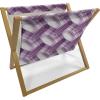 Ambesonne Romantic Magazine and Book Holder, Soft Colored Hearts in Love Valentines Day Repetitive Pattern, Floor Rack Decor for Interior of Home & Office, 22″ x 19″, Pale Yellow Pale Pink(Violet White)