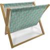 Ambesonne Romantic Magazine and Book Holder, Soft Colored Hearts in Love Valentines Day Repetitive Pattern, Floor Rack Decor for Interior of Home & Office, 22″ x 19″, Pale Yellow Pale Pink(Green Pink)