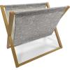 Ambesonne Romantic Magazine and Book Holder, Soft Colored Hearts in Love Valentines Day Repetitive Pattern, Floor Rack Decor for Interior of Home & Office, 22″ x 19″, Pale Yellow Pale Pink(Pale Grey)