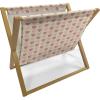Ambesonne Romantic Magazine and Book Holder, Soft Colored Hearts in Love Valentines Day Repetitive Pattern, Floor Rack Decor for Interior of Home & Office, 22″ x 19″, Pale Yellow Pale Pink(Pale Yellow Pale Pink)