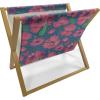 Ambesonne Rose Magazine and Book Holder, Romantic Theme Flower Petals Bouquets Lovers Valentine’s Days Blossoms, Floor Rack Decor for Interior of Home & Office, 22″ x 19″, Lime Green and Multicolor(Pink Violet Blue Green)