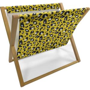 Ambesonne Donut Magazine and Book Holder, Pastel Colored Dessert Sweets Sprinkles and Hearts Valentine’s Day Theme Print, Floor Rack Decor for Interior of Home & Office, 22″ x 19″, Pink and White(Yellow Charcoal Grey)