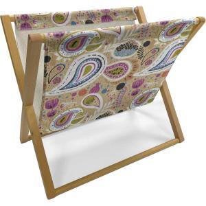 Ambesonne Floral Magazine and Book Holder, Close up Romantic and Feminine Blooms Monochrome Valentine’s Day Vibes Garden Art, Floor Rack Decor for Interior of Home & Office, 22″ x 19″, Pink Magenta(Pale Camel Multicolor)