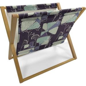 Ambesonne Floral Magazine and Book Holder, Rose Flowers Vintage Design Elements Petals Leaves Love Themed Valentines Image, Floor Rack Decor for Interior of Home & Office, 22″ x 19″, Red Grey Black(Pale Green Slate Blue)