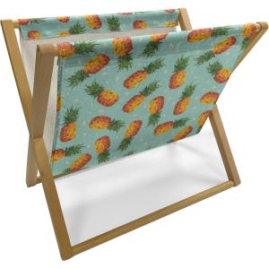 Ambesonne Glamour Magazine and Book Holder, Woman Lips Behind The Bars Female Love Romance Valentines Day Print, Floor Rack Decor for Interior of Home & Office, 22″ x 19″, Scarlet White and Grey(Olive Green Seafoam)