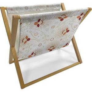 Ambesonne Hearts Magazine and Book Holder, Valentines Day Inspired Ornamental Love Pattern in Pink Tones, Floor Rack Decor for Interior of Home & Office, 22″ x 19″, Hot Pink Purple Pink(Burgundy Orange Cream)