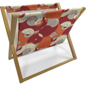 Ambesonne Mauve Magazine and Book Holder, Big Fresh Flower Floret Buds Bouquet Motif Valentine Romance Blossoms Design Print, Floor Rack Decor for Interior of Home & Office, 22″ x 19″, Yellow Violet(Orange Ruby Ivory)