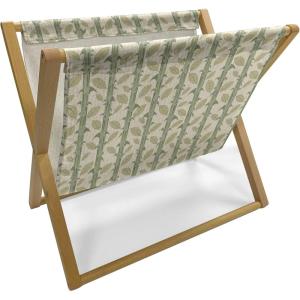 Ambesonne Mint Magazine and Book Holder, Ornamental Floral Drawing with Hearts Leaves Romantic Valentines Anniversary, Floor Rack Decor for Interior of Home & Office, 22″ x 19″, Blush Sky Blue White(Cream Pale Sage Green)