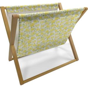 Ambesonne Owl Magazine and Book Holder, Valentines Animals Lovebirds Boy and Girl Bird Motifs on Plain Backdrop, Floor Rack Decor for Interior of Home & Office, 22″ x 19″, Navy Blue Pink and White(Pastel Yellow Pale Green)