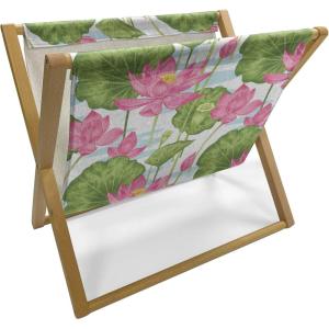 Ambesonne Pale Pink Magazine and Book Holder, Romantic Roses Garden Illustration Nature Inspired Valentine’s Day Themed, Floor Rack Decor for Interior of Home & Office, 22″ x 19″, Yellow Coral Pink(Fern Green Pale Blue)