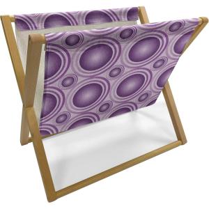 Ambesonne Romantic Magazine and Book Holder, Soft Colored Hearts in Love Valentines Day Repetitive Pattern, Floor Rack Decor for Interior of Home & Office, 22″ x 19″, Pale Yellow Pale Pink(Purple)