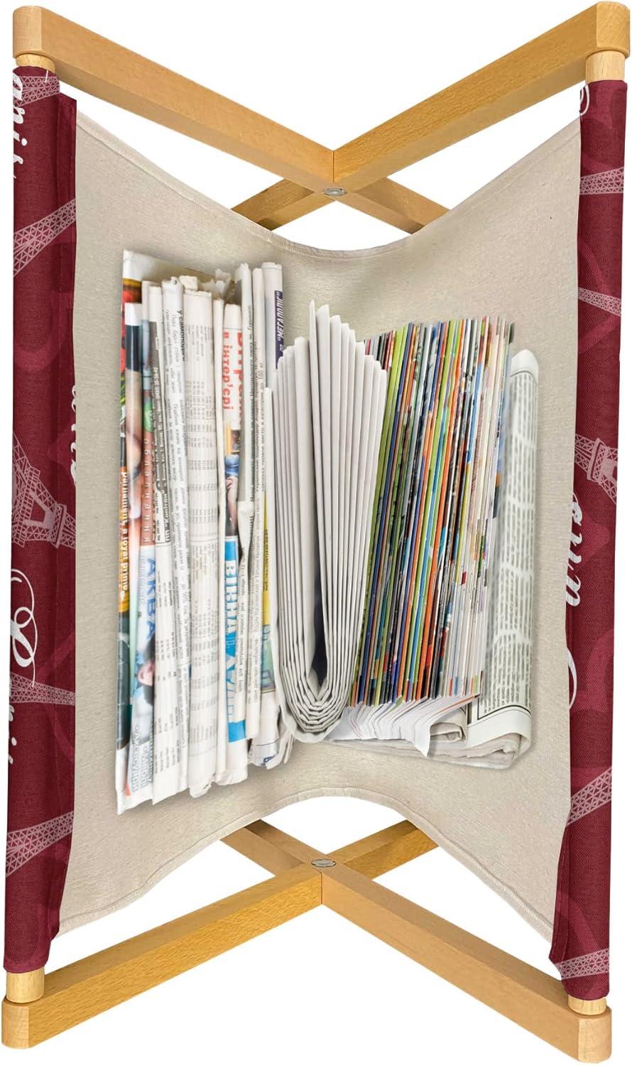 imageAmbesonne Eiffel Magazine and Book Holder Romantic Valentines Day Eiffel Tower City of Love Doodle Style Heart Shapes Floor Rack Decor for Interior of Home amp Office 22 x 19 Maroon White TanMaroon White Tan