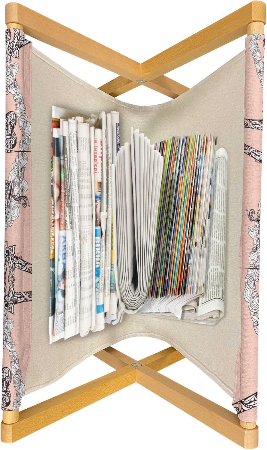 imageAmbesonne Eiffel Magazine and Book Holder Romantic Valentines Day Eiffel Tower City of Love Doodle Style Heart Shapes Floor Rack Decor for Interior of Home amp Office 22 x 19 Maroon White TanPale Salmon Black White
