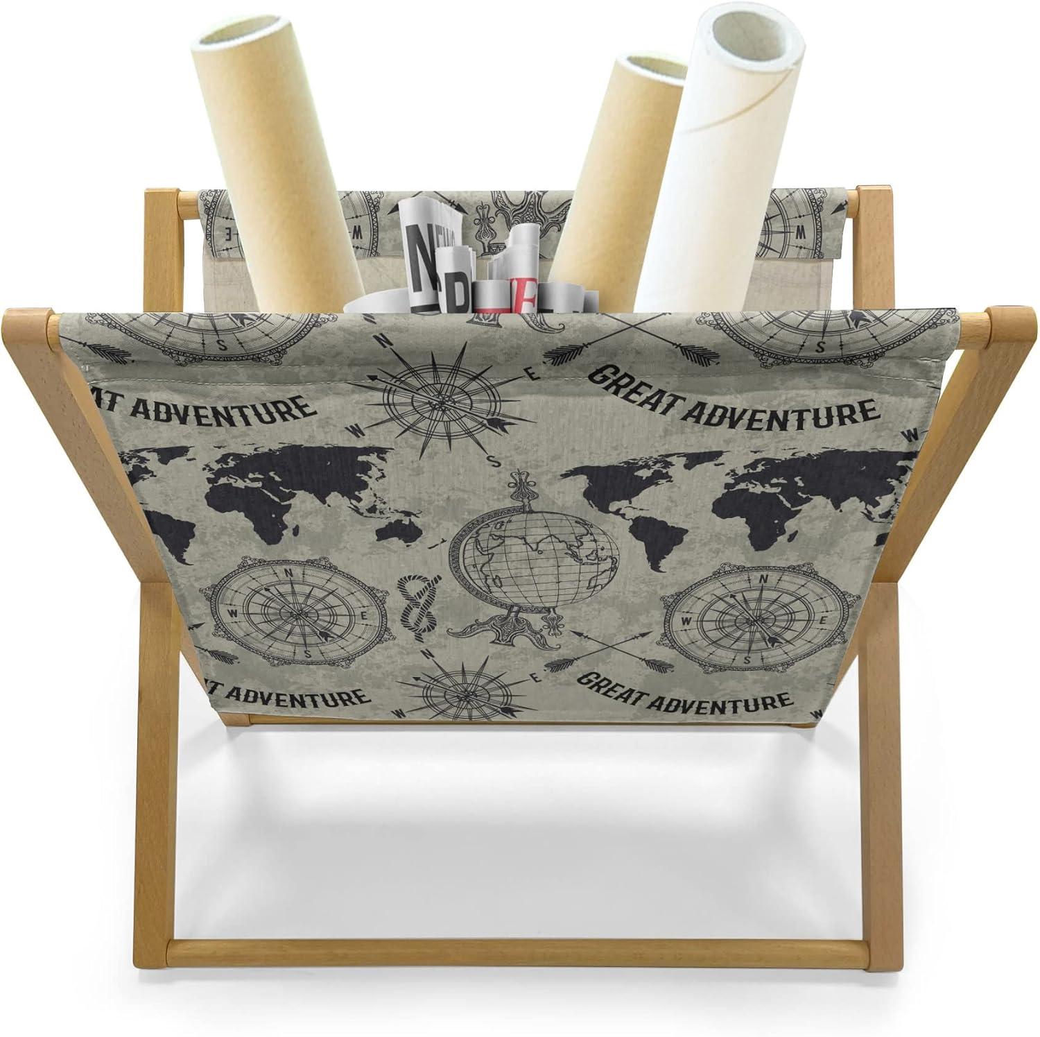 imageAmbesonne Funky Magazine and Book Holder Heart Shapes on Plain Background Romantic and Aquatic Style Valentines Day Floor Rack Decor for Interior of Home amp Office 22 x 19 Sea Blue Cadet BlueDusk and Charcoal Grey