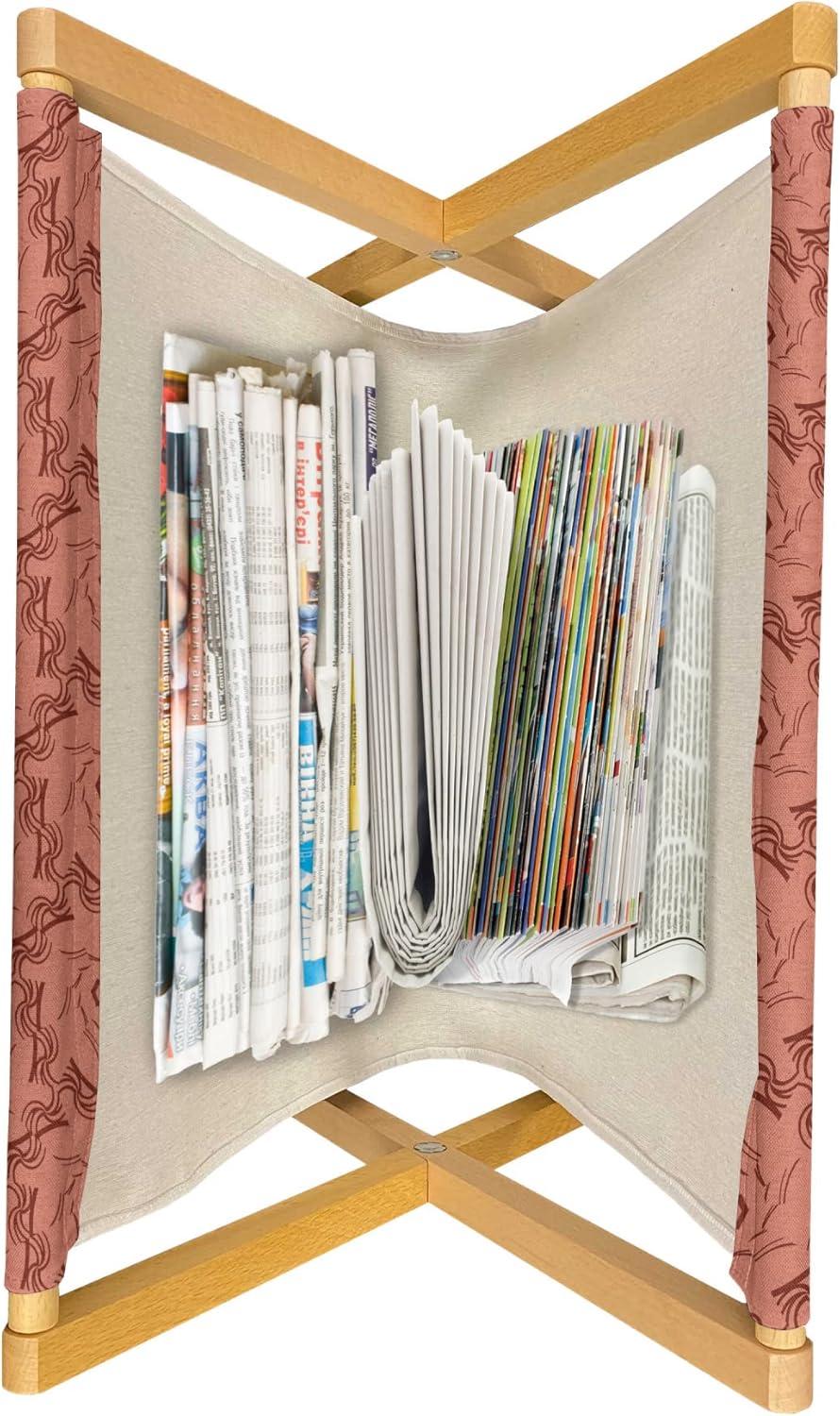 imageAmbesonne Funky Magazine and Book Holder Heart Shapes on Plain Background Romantic and Aquatic Style Valentines Day Floor Rack Decor for Interior of Home amp Office 22 x 19 Sea Blue Cadet BluePale Rust and Dark Rust