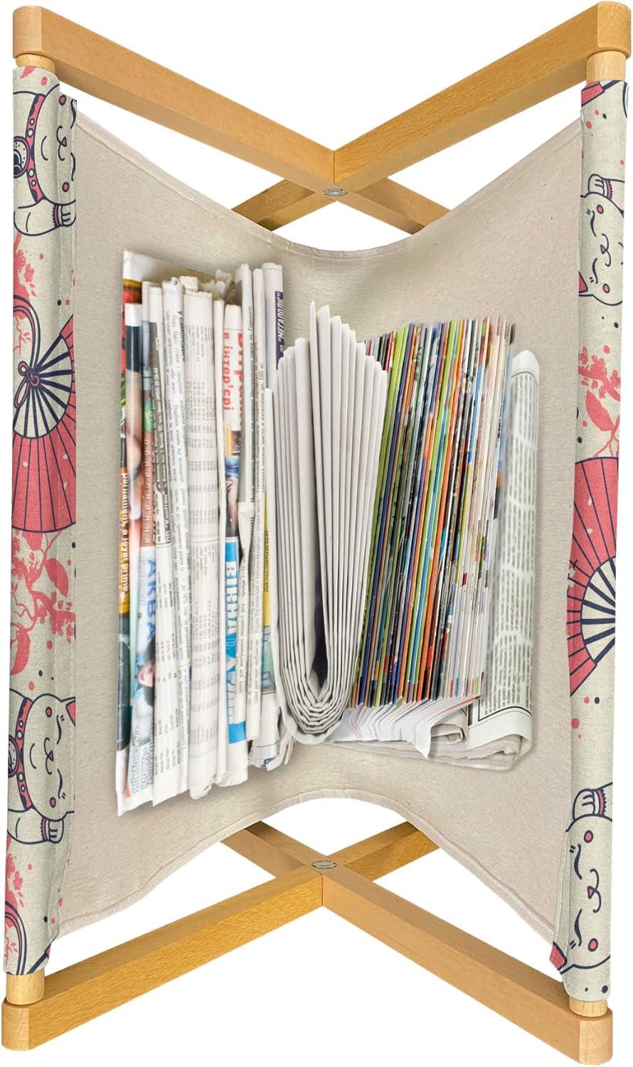 imageAmbesonne Giraffe Magazine and Book Holder Couple Kissing Valentines Day Theme Lovers of Safari Animals Fun Romance Floor Rack Decor for Interior of Home amp Office 22 x 19 Cinnamon White PeachDark Coral Eggshell
