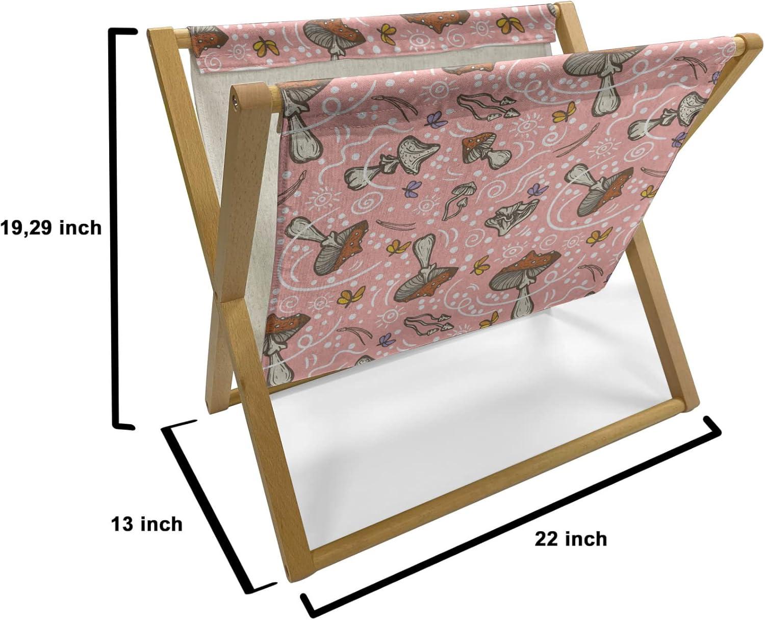imageAmbesonne Giraffe Magazine and Book Holder Couple Kissing Valentines Day Theme Lovers of Safari Animals Fun Romance Floor Rack Decor for Interior of Home amp Office 22 x 19 Cinnamon White PeachPale Pink Cinnamon and Dust