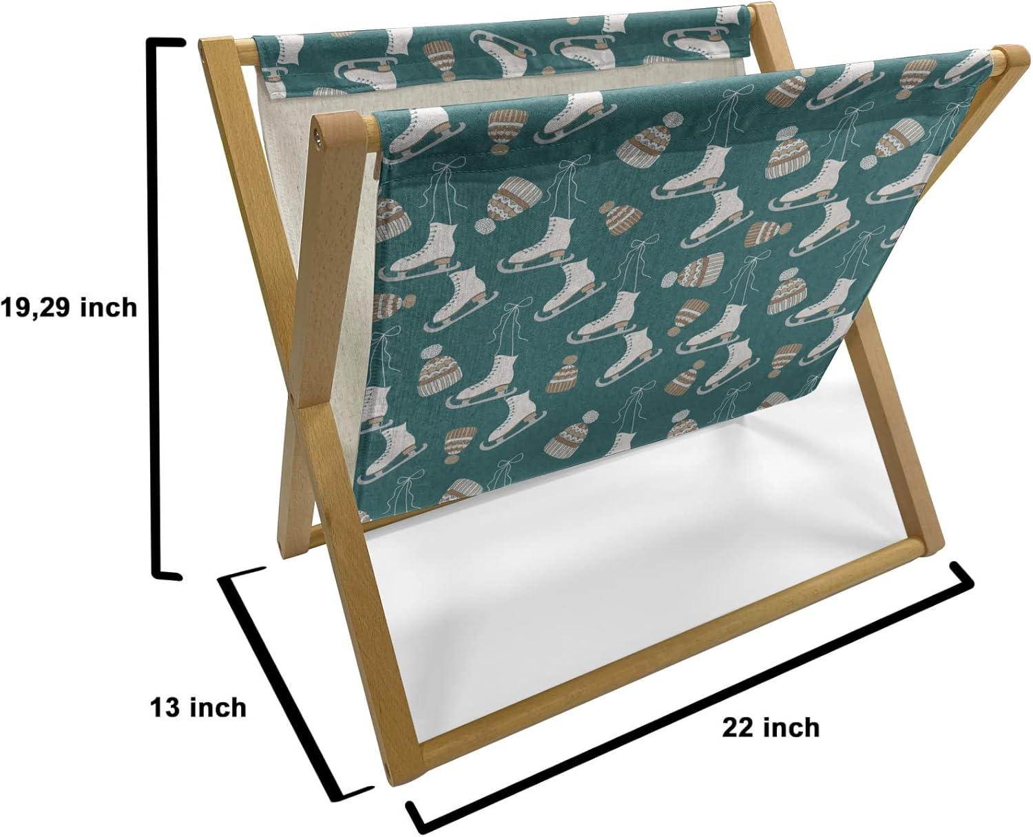 imageAmbesonne Giraffe Magazine and Book Holder Couple Kissing Valentines Day Theme Lovers of Safari Animals Fun Romance Floor Rack Decor for Interior of Home amp Office 22 x 19 Cinnamon White PeachPale Brown White and Teal