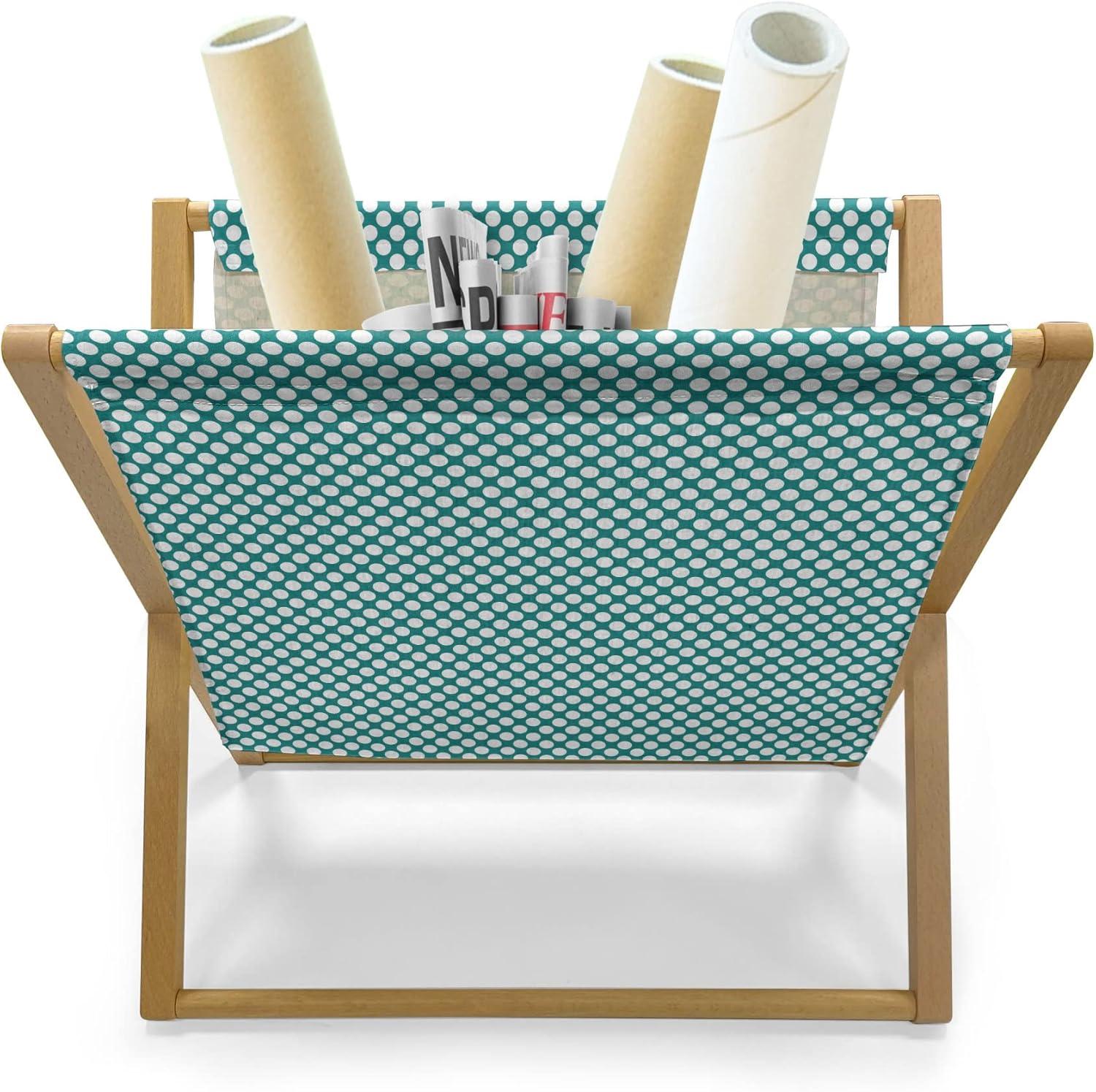 imageAmbesonne Kiss Magazine and Book Holder Red Woman Lips Kiss Marks Pattern Romance Feminine Graphic Valentines Day Floor Rack Decor for Interior of Home amp Office 22 x 19 Vermilion WhiteTeal White