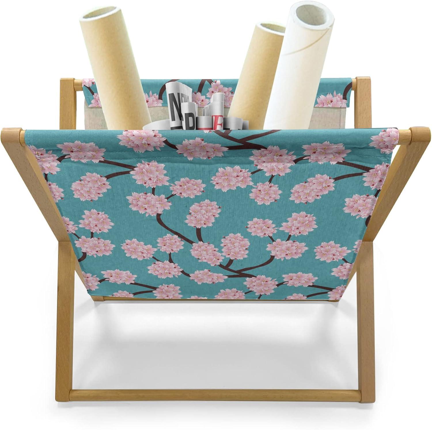 imageAmbesonne Love Magazine and Book Holder Romance for Valentines Day Hearts in Lamp Classic Antique Themed Pattern Floor Rack Decor for Interior of Home amp Office 22 x 19 Vermilion and ScarletSea Blue Brown Pale Pink