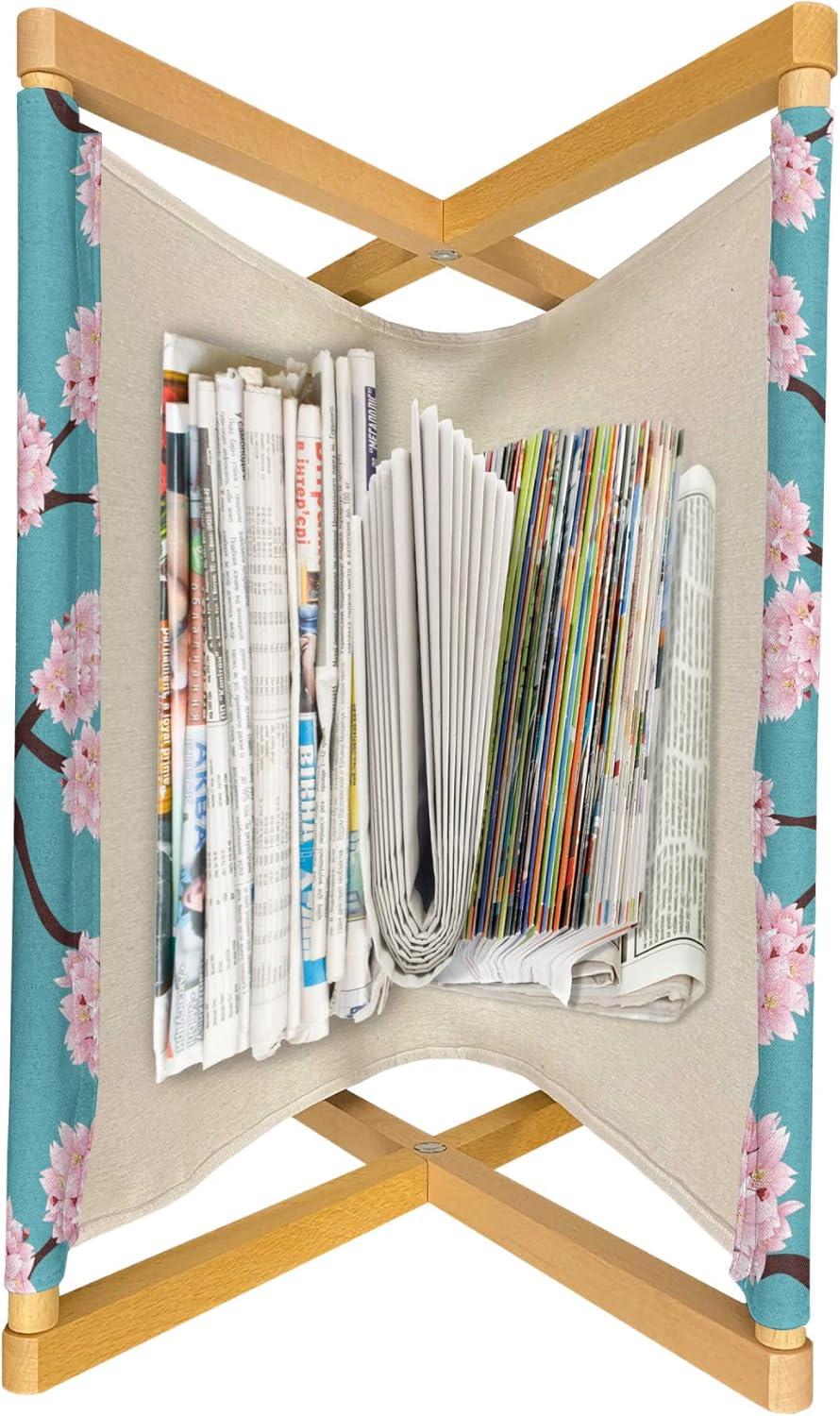 imageAmbesonne Love Magazine and Book Holder Romance for Valentines Day Hearts in Lamp Classic Antique Themed Pattern Floor Rack Decor for Interior of Home amp Office 22 x 19 Vermilion and ScarletSea Blue Brown Pale Pink