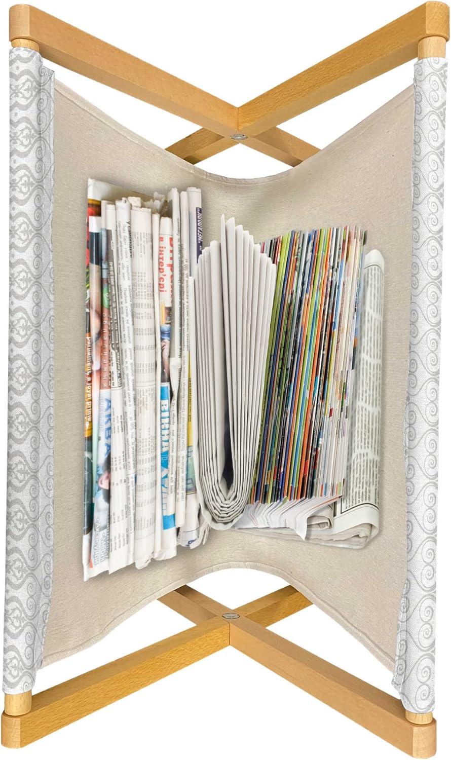 imageAmbesonne Neutral Magazine and Book Holder Valentines Day Theme Hand Drawn Hearts Diagonal Stripes Romantic Love Pattern Floor Rack Decor for Interior of Home amp Office 22 x 19 Pearl and WhiteWhite and Dust
