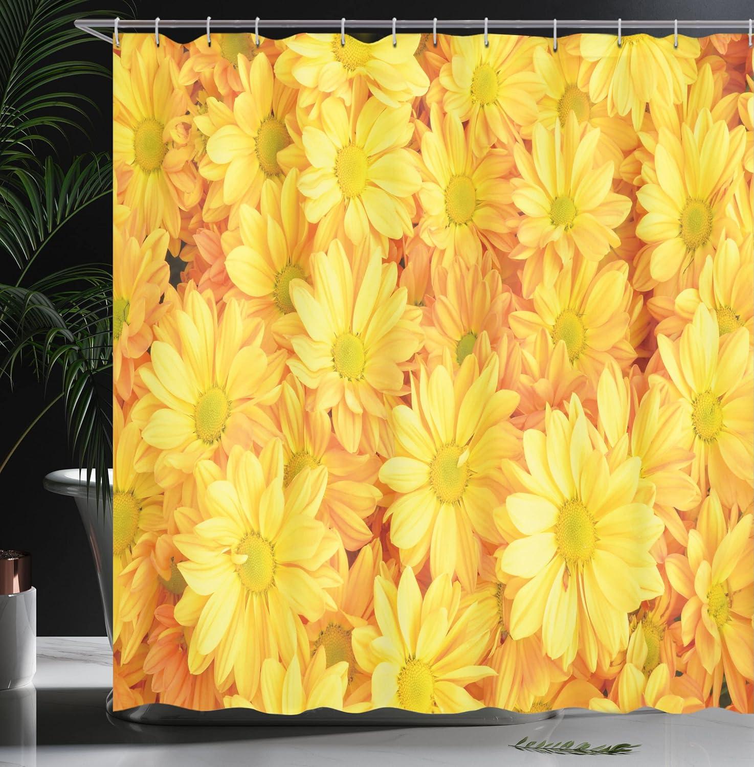 imageAmbesonne Owls Shower Curtain Cartoon Owl and a Butterfly on Floral Background Hello Message Illustration Cloth Fabric Bathroom Decor Set with Hooks 69 W x 70 L Rose Cadet Blue BrownMarigold Yellow