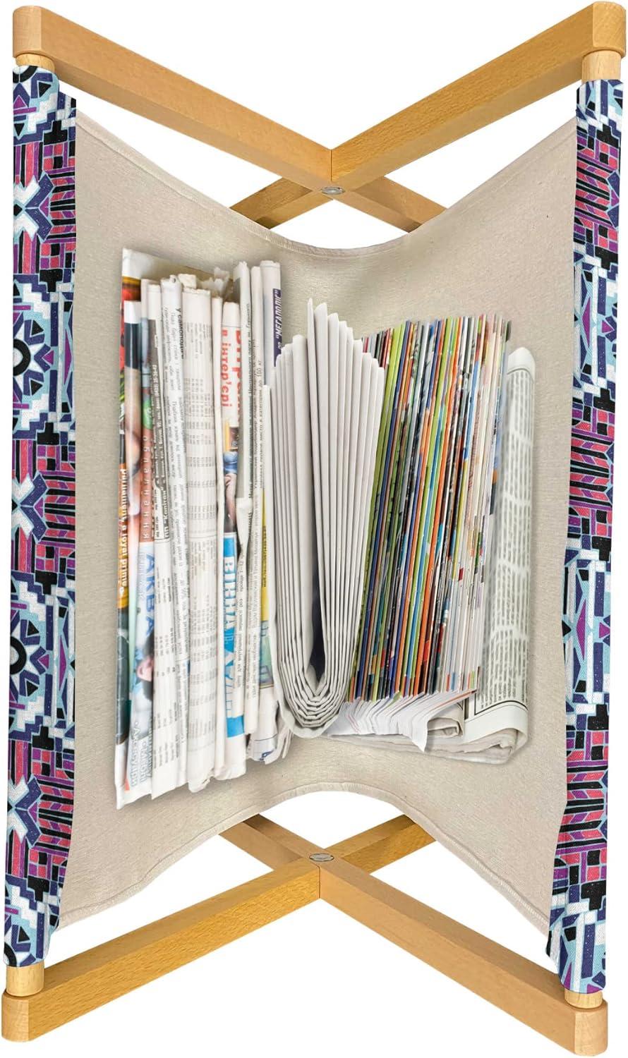 imageAmbesonne Pets Magazine and Book Holder Cats with Hearts Valentines Day Theme Lovers Kitten Meow Doodle Floor Rack Decor for Interior of Home amp Office 22 x 19 Black Magenta and BlueCoral Purple