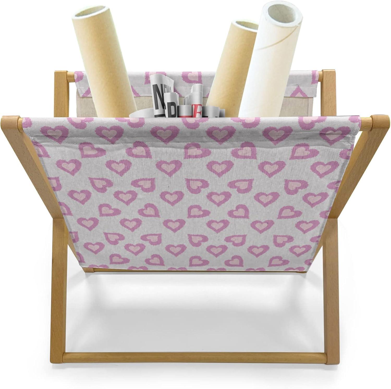 imageAmbesonne Purple Magazine and Book Holder Valentines Day Couple Wedding Bride Heart Design Image Floor Rack Decor for Interior of Home amp Office 22 x 19 Lavender and PurpleLavender Purple