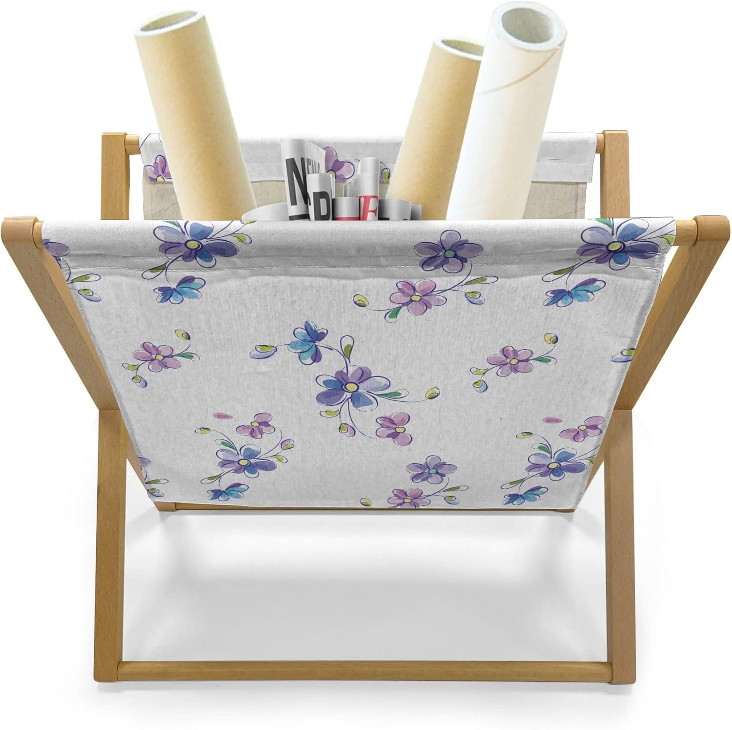 imageAmbesonne Purple Magazine and Book Holder Valentines Day Couple Wedding Bride Heart Design Image Floor Rack Decor for Interior of Home amp Office 22 x 19 Lavender and PurplePurple Blue Pink