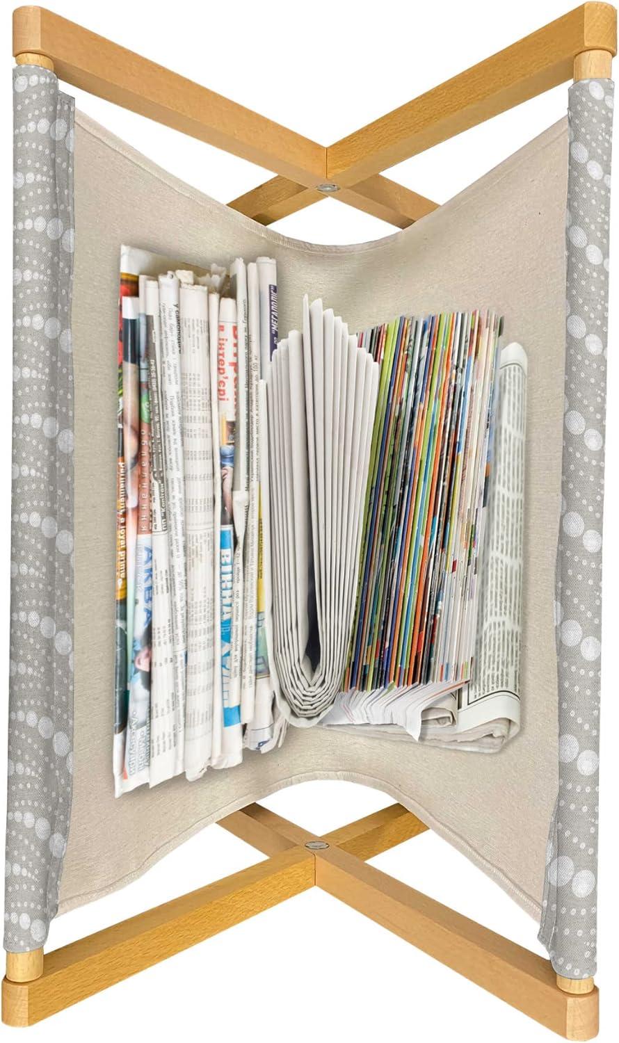 imageAmbesonne Romantic Magazine and Book Holder Geometric Horizontal Oval Rows Drawn Along Little Hearts Valentines Floor Rack Decor for Interior of Home amp Office 22 x 19 Almond Green and WhiteDust White